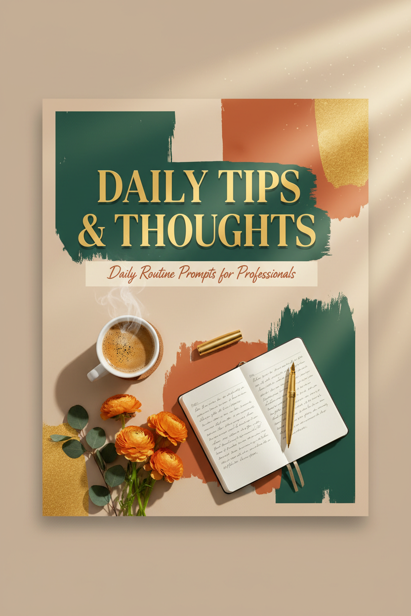 Daily tips and thoughts prompt — daily routine prompts for professionals